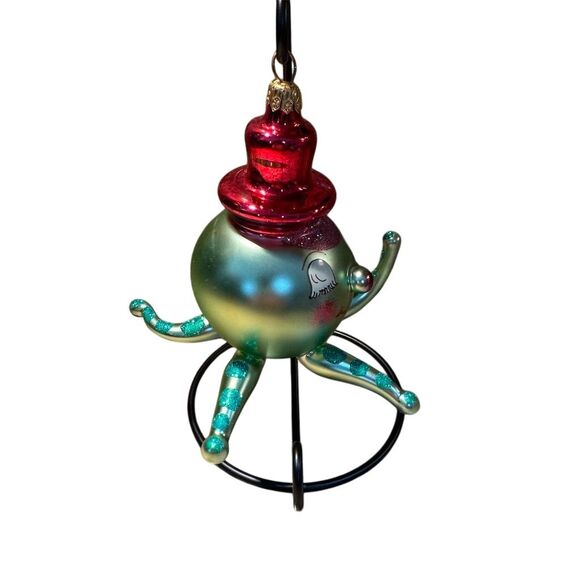 Christopher Radko Wally Squid Octopus Glass Christmas Ornament 5" Green - Picture 4 of 7